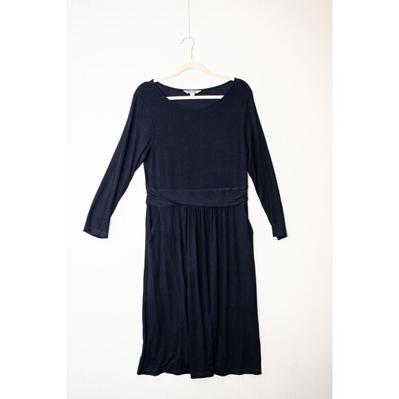 Boden womens dress navy blue 10R midi office career basic caspsule - Picture 1 of 5